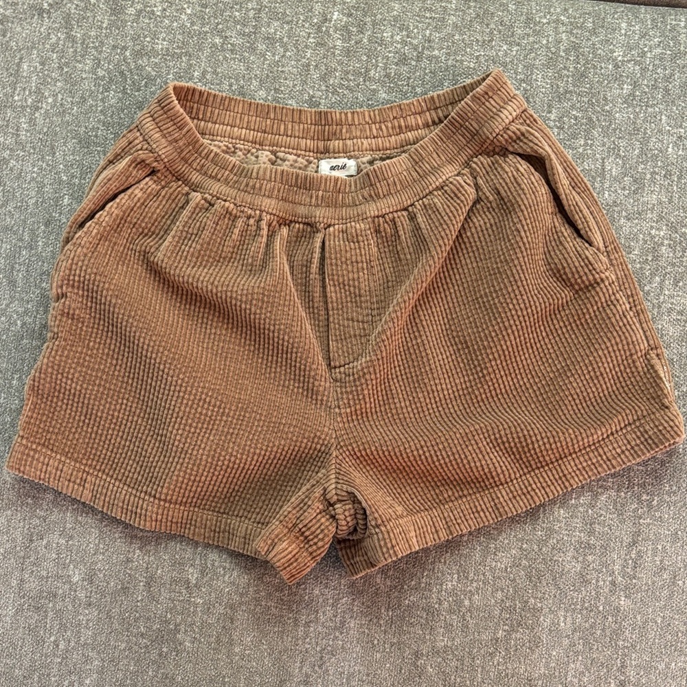 Aerie Tan Corduroy Women Shorts